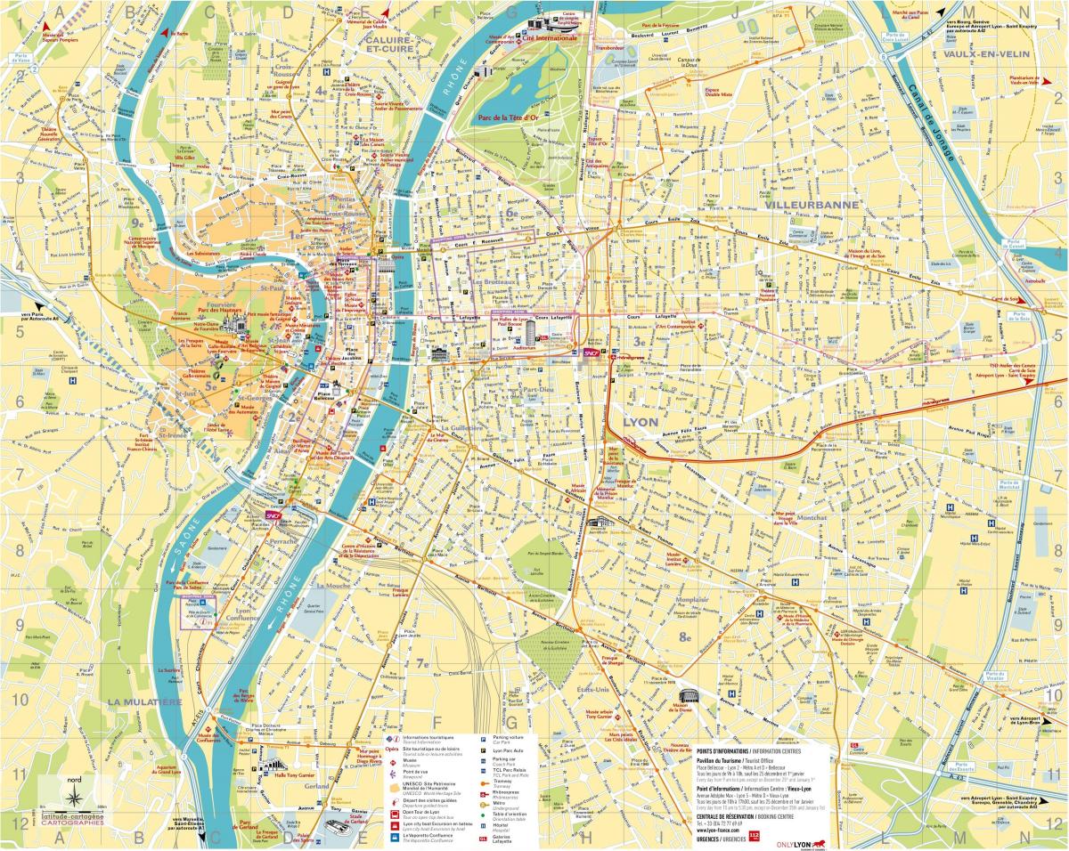 Lyon stadsplattegrond